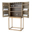 Eichholtz Dining Wine Cabinet Highland Oak & Brass House of Isabella UK