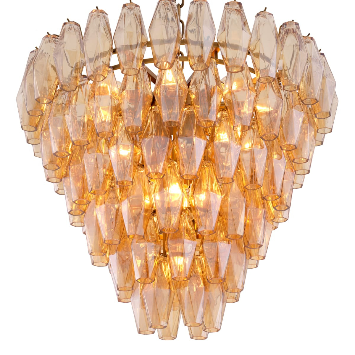 Eichholtz Lighting Amber Glass - S Chandelier Benini House of Isabella UK