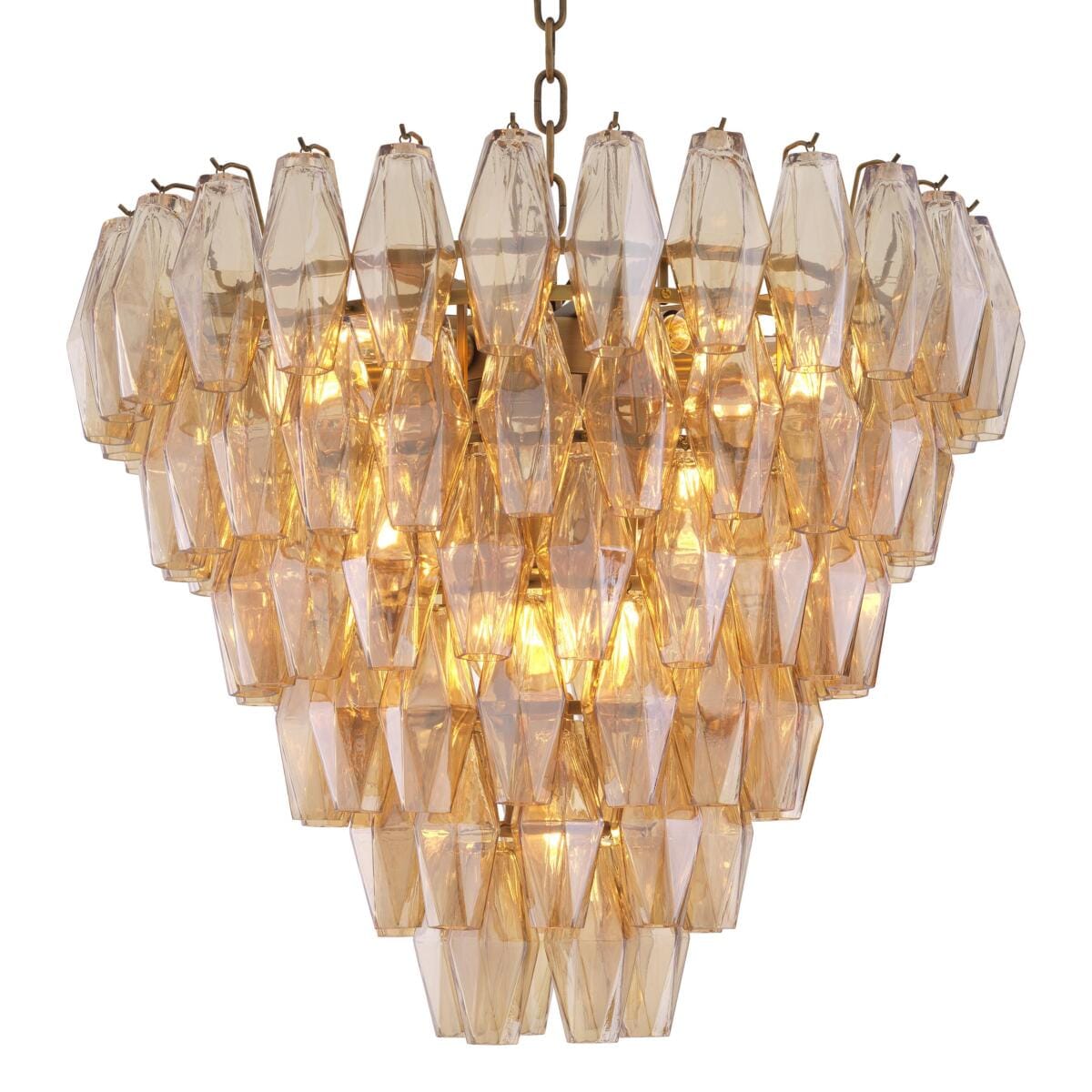 Eichholtz Lighting Amber Glass - S Chandelier Benini House of Isabella UK