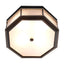 Eichholtz Lighting Bronze Highlight Finish with Frosted Glass Ceiling Lamp Bagatelle House of Isabella UK