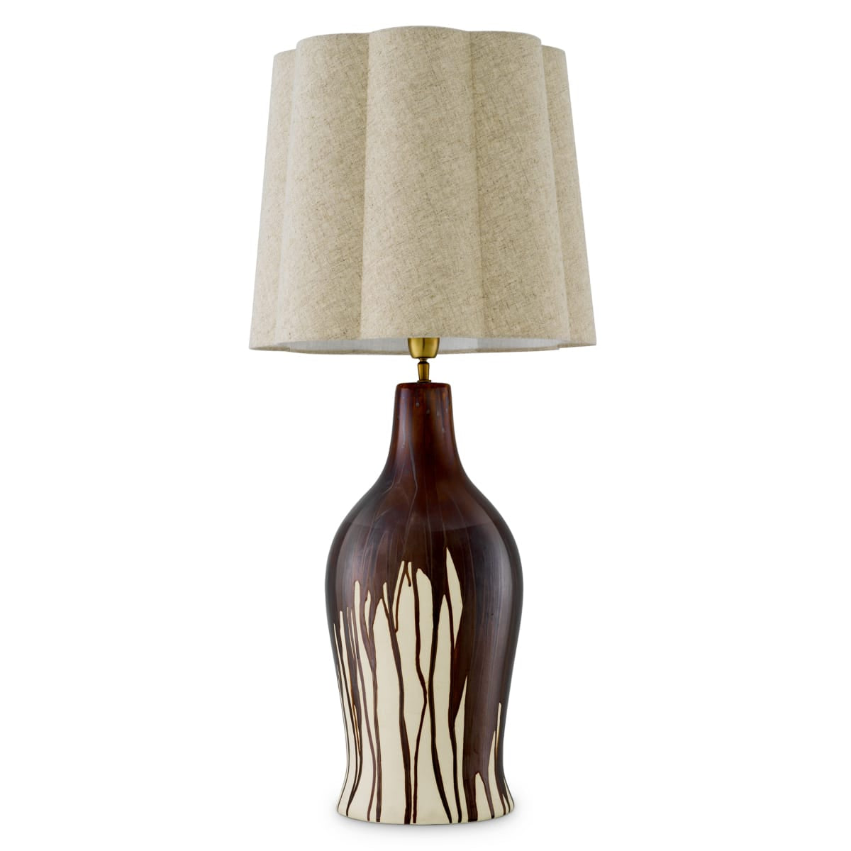 Eichholtz Lighting Brown Drip-Effect Table Lamp Beatriz House of Isabella UK