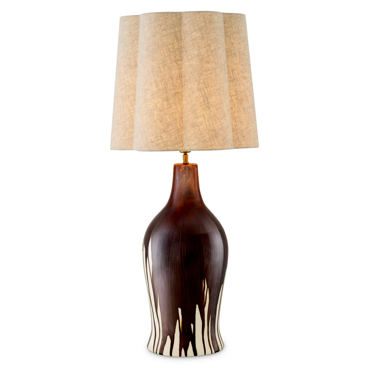 Eichholtz Lighting Brown Drip-Effect Table Lamp Beatriz House of Isabella UK