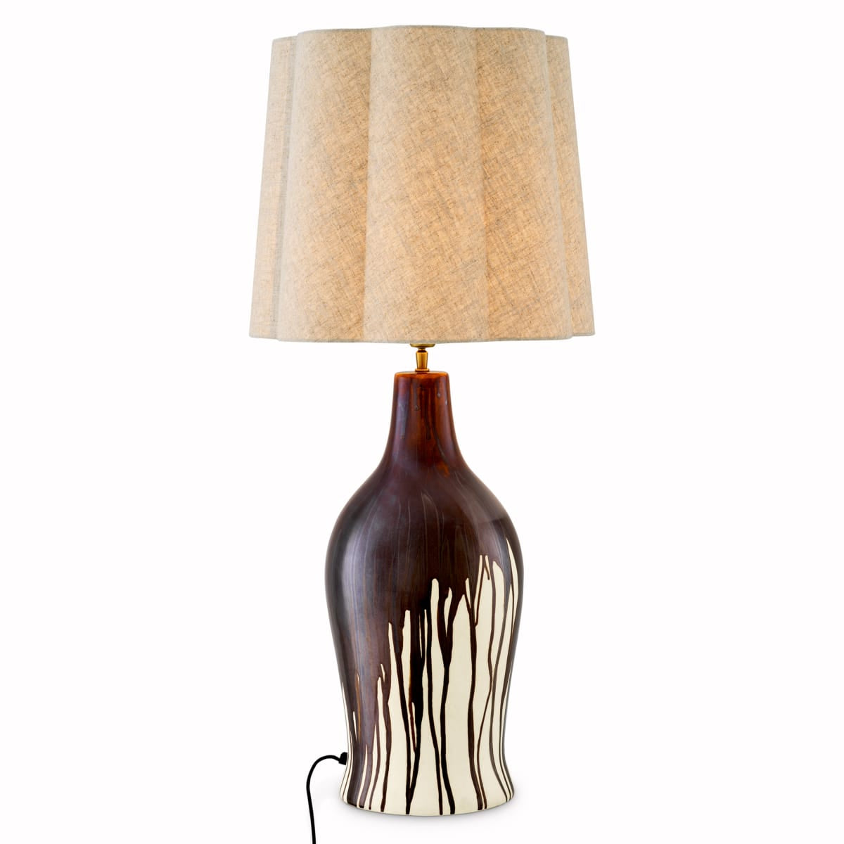 Eichholtz Lighting Brown Drip-Effect Table Lamp Beatriz House of Isabella UK