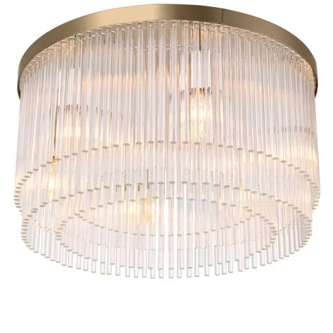 Eichholtz Lighting Ceiling Lamp Hector Light brushed brass finish | clear glass House of Isabella UK