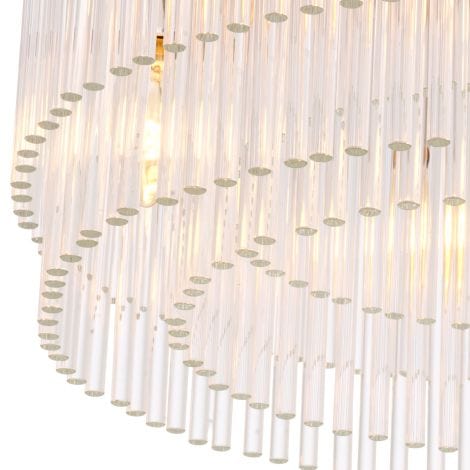 Eichholtz Lighting Ceiling Lamp Hector Nickel finish | clear glass House of Isabella UK