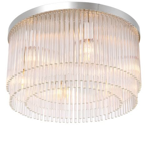 Eichholtz Lighting Ceiling Lamp Hector Nickel finish | clear glass House of Isabella UK