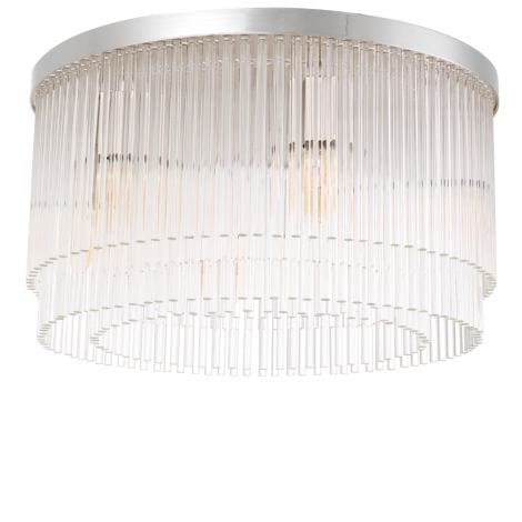 Eichholtz Lighting Ceiling Lamp Hector Nickel finish | clear glass House of Isabella UK