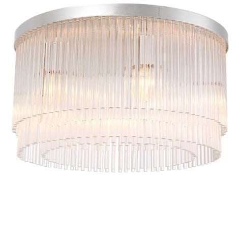 Eichholtz Lighting Ceiling Lamp Hector Nickel finish | clear glass House of Isabella UK