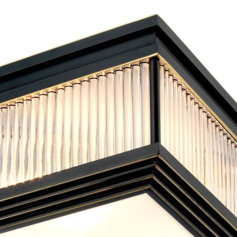 Eichholtz Lighting Ceiling Lamp Marly - Bronze Highlight Finish with Frosted Glass House of Isabella UK