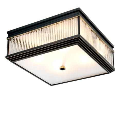 Eichholtz Lighting Ceiling Lamp Marly - Bronze Highlight Finish with Frosted Glass House of Isabella UK