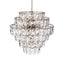 Eichholtz Lighting Chandelier Amazone L - Nickel Finish with Clear Crystal Glass House of Isabella UK