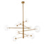 Eichholtz Lighting Chandelier Argento L - Antique Brass Finish with Clear Glass House of Isabella UK