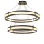 Eichholtz Lighting Chandelier Damien Double Bronze & Frosted Glass House of Isabella UK