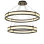 Eichholtz Lighting Chandelier Damien Double Bronze & Frosted Glass House of Isabella UK