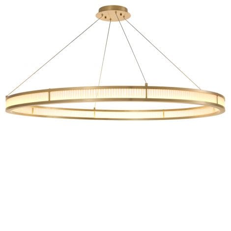 Eichholtz Lighting Chandelier Damien XL Antique Brass & Frosted Glass House of Isabella UK