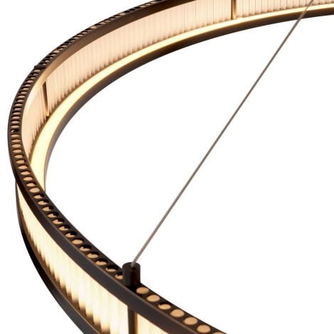 Eichholtz Lighting Chandelier Damien XL Bronze & Frosted Glass House of Isabella UK