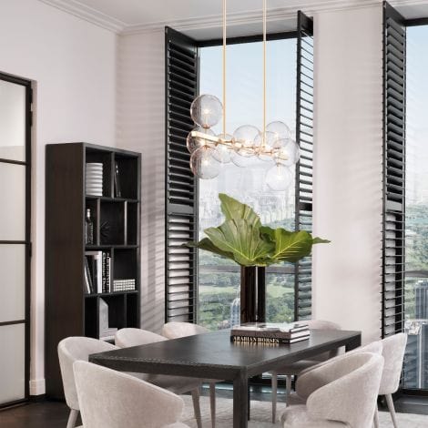 Eichholtz Lighting Chandelier Largo Antique Brass House of Isabella UK