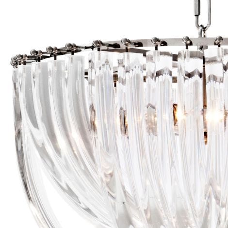 Eichholtz Lighting Chandelier Murano - Nickel Finish - 50 cm House of Isabella UK