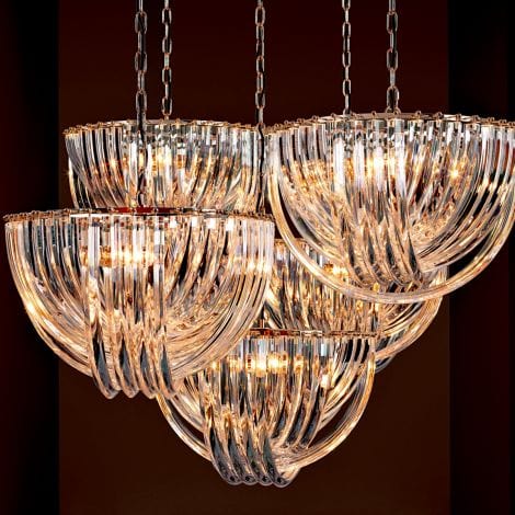 Eichholtz Lighting Chandelier Murano - Nickel Finish - 50 cm House of Isabella UK