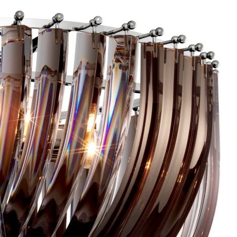 Eichholtz Lighting Chandelier Murano - Smoke Acrylic  - 50cm House of Isabella UK