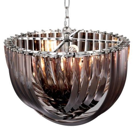 Eichholtz Lighting Chandelier Murano - Smoke Acrylic  - 50cm House of Isabella UK