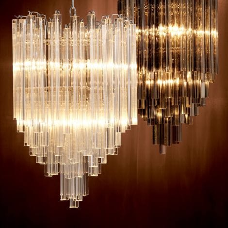 Eichholtz Lighting Chandelier Salerno - Nickel Finish House of Isabella UK