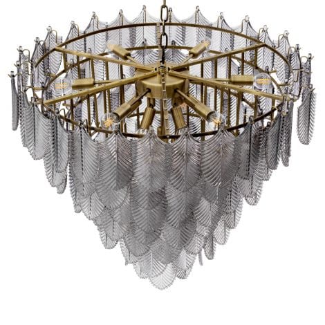 Eichholtz Lighting Chandelier Verbier L Light Brushed Brass House of Isabella UK
