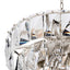 Eichholtz Lighting Clear Crystal Glass Chandelier Amazone S - Nickel Finish with House of Isabella UK