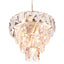 Eichholtz Lighting Clear Crystal Glass Chandelier Amazone S - Nickel Finish with House of Isabella UK