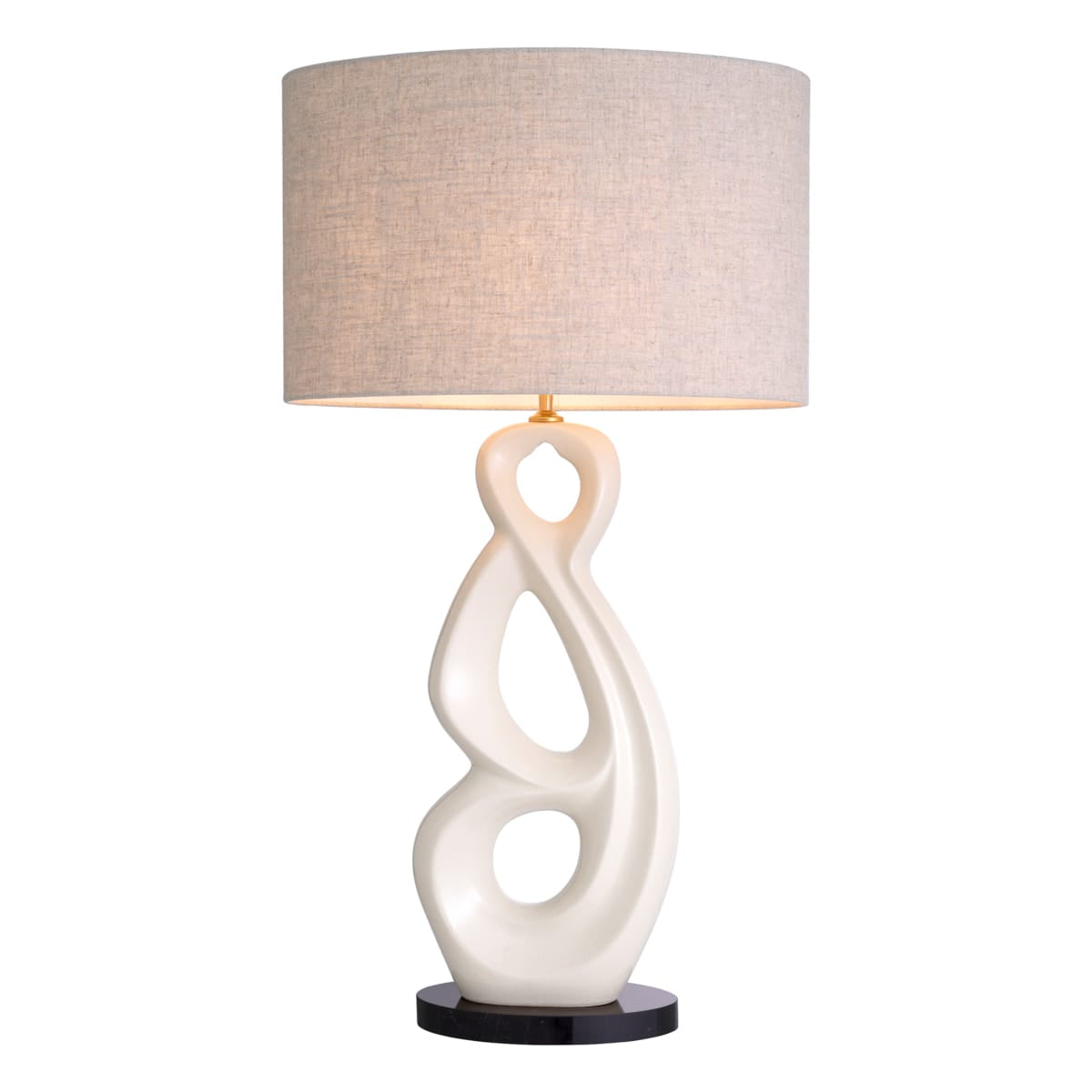 Eichholtz Lighting Crackled White Ceramic Table Lamp Macias House of Isabella UK