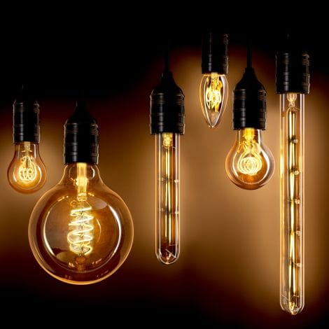 Eichholtz Lighting LED Bulb Goldline Tubular 6W E27 set of 4 House of Isabella UK