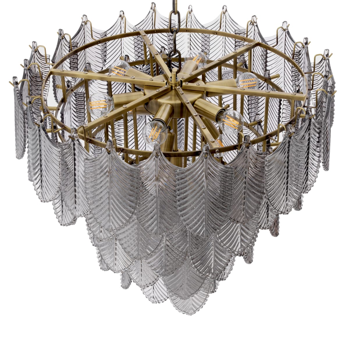 Eichholtz Lighting Small Chandelier Verbier Light Brushed Brass House of Isabella UK