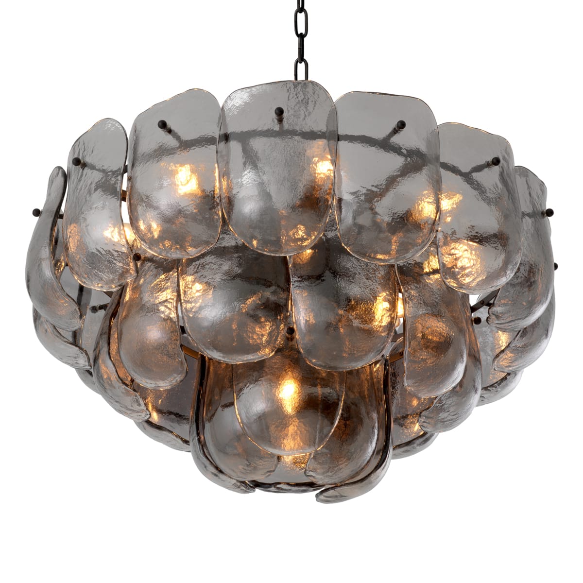 Eichholtz Lighting Smoke Glass Chandelier Gustave House of Isabella UK
