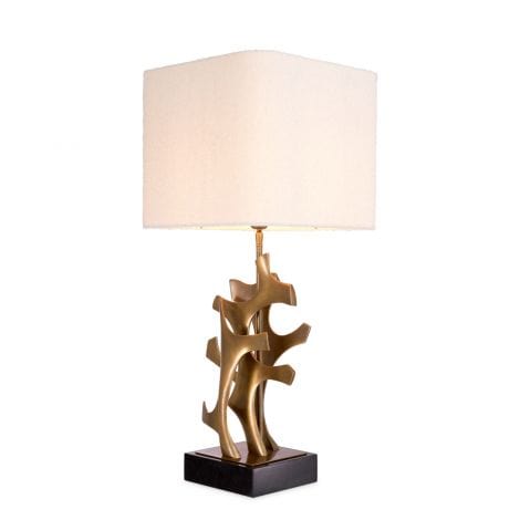 Eichholtz Lighting Table Lamp Agapé Vintage brass finish | black granite base House of Isabella UK