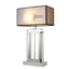 Eichholtz Lighting Table Lamp Arlington Nickel - Grey Shade Black Trim House of Isabella UK