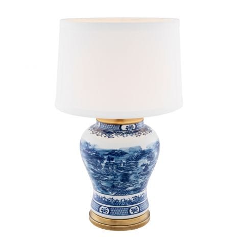 Eichholtz Lighting Table Lamp Chinese Blue House of Isabella UK