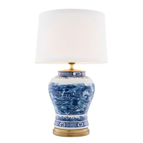 Eichholtz Lighting Table Lamp Chinese Blue House of Isabella UK