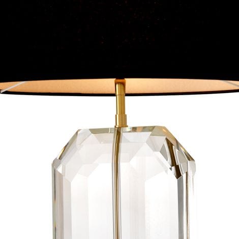 Eichholtz Lighting Table Lamp Emerald Gold Black Shade House of Isabella UK