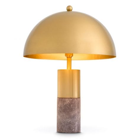 Eichholtz Lighting Table Lamp Flair - Grey Marble & Brass Finish House of Isabella UK