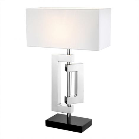 Eichholtz Lighting Table Lamp Leroux Polished stainless steel | granite base House of Isabella UK