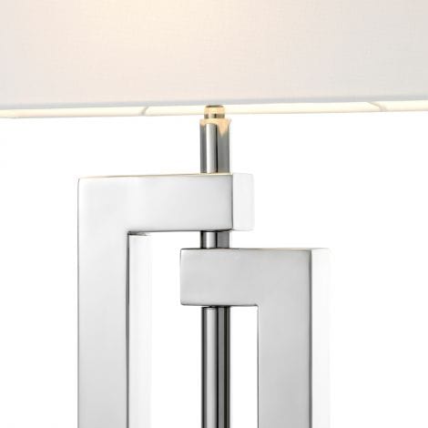 Eichholtz Lighting Table Lamp Leroux Polished stainless steel | granite base House of Isabella UK