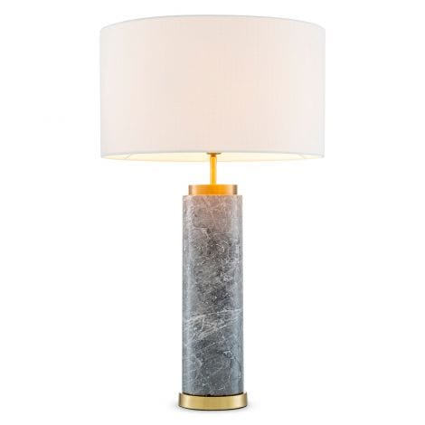 Eichholtz Lighting Table Lamp Lxry Grey marble | antique brass finish House of Isabella UK
