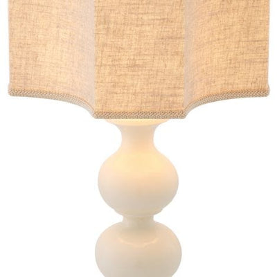 Eichholtz Lighting Table Lamp Mabel Crackled white ceramic | antique brass finish House of Isabella UK