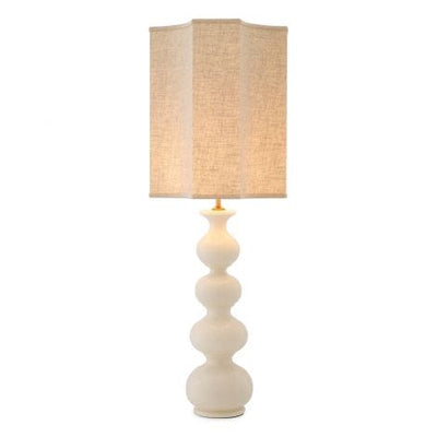 Eichholtz Lighting Table Lamp Mabel Crackled white ceramic | antique brass finish House of Isabella UK