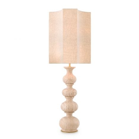 Eichholtz Lighting Table Lamp Mabel Travertine | antique brass finish House of Isabella UK