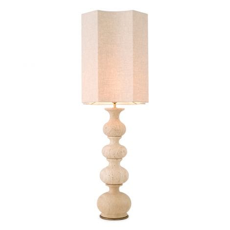 Eichholtz Lighting Table Lamp Mabel Travertine | antique brass finish House of Isabella UK