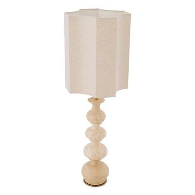 Eichholtz Lighting Table Lamp Mabel Travertine | antique brass finish House of Isabella UK