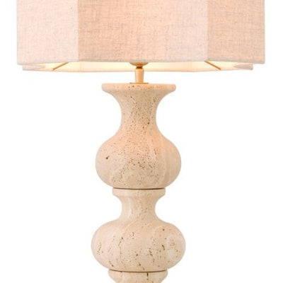 Eichholtz Lighting Table Lamp Mabel Travertine | antique brass finish House of Isabella UK