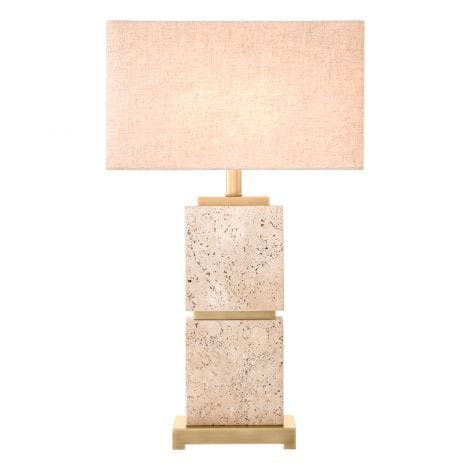 Eichholtz Lighting Table Lamp Newton L Travertine House of Isabella UK
