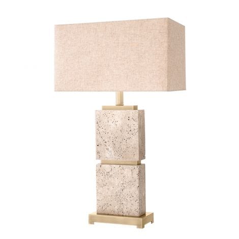 Eichholtz Lighting Table Lamp Newton L Travertine House of Isabella UK